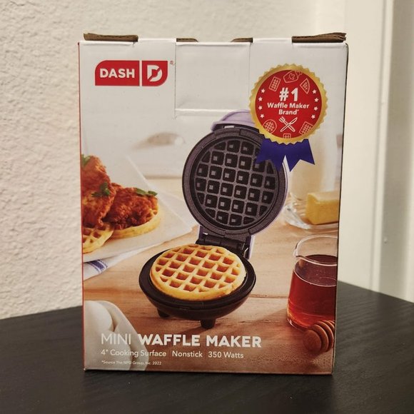 NEW Dash MINI WAFFLE MAKER Dual non-stick Kitchen Appliance Easter Basket Gift - Picture 2 of 10